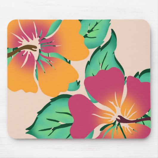 Tropical Hibiscus Mouse Pad Mousepad (Vorne)