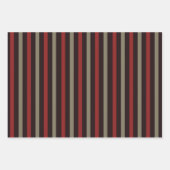 Tropical Hibiscus, Palm, Stripe Red Sage Christmas Geschenkpapier Set (Vorderseite 3)