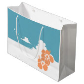 Tropical Hibiscus-Summer Resort Design Große Geschenktüte (Vorderseite Schrägansicht)