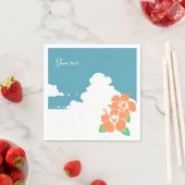 Tropical Hibiscus Summer Wedding Serviette (Beispiel)