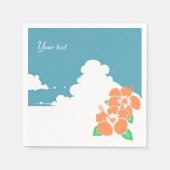 Tropical Hibiscus Summer Wedding Serviette (Vorderseite)