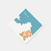 Tropical Hibiscus Summer Wedding Serviette (Ecke)