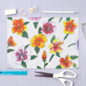 Tropical Hibiscus Tissue Paper Seidenpapier (Handwerk)