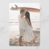 Tropical Hibiscus Wavy Border Vibrant Wedding Einladung (Rückseite)