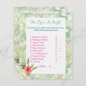 Tropical Hibiskus Baby Shower Games 2 Seiten (Vorne/Hinten)