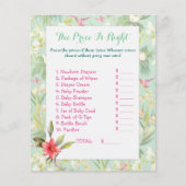 Tropical Hibiskus Baby Shower Games 2 Seiten (Vorderseite)