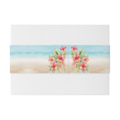 Tropical Hibiskus Beach Waves Einladungsbanderole (Rückseitenbeispiel)
