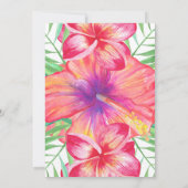 Tropical Hibiskus Beach Wedding Tischnummer (Rückseite)