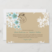 Tropical Hibiskus Blue Luau Beach Hochzeit Einladu Einladung (Vorderseite)