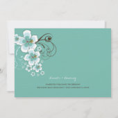 Tropical Hibiskus Blue Luau Beach Hochzeit Einladu Einladung (Rückseite)