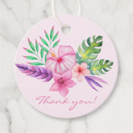 Tropical Hibiskus Bouquet - Vielen Dank Geschenkanhänger