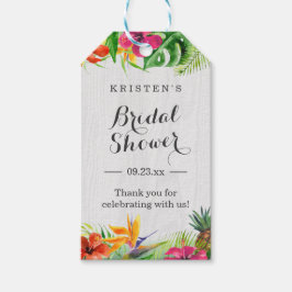 Tropical Hibiskus Floral Brautparty Vielen Dank Geschenkanhänger