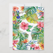 Tropical Hibiskus Foto Hochzeit Vielen Dank Karte (Rückseite)