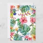 Tropical Hibiskus Hawaiian Wedding Dankeschön Card Dankeskarte (Rückseite)