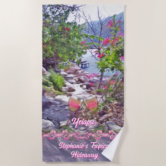 Tropical Hideaway & Wine 821 Strandtuch (Vorderseite)