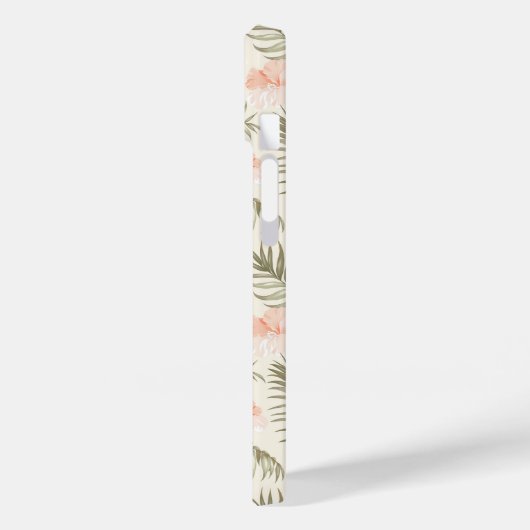 Tropical Hisbiscus Palm Tree Muster Case-Mate iPhone Hülle (Rückseite / Links)