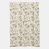 Tropical Hisbiscus Palm Tree Muster Geschirrtuch (Vertikal)