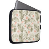 Tropical Hisbiscus Palm Tree Muster Laptopschutzhülle (Vorne Rechts)