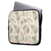 Tropical Hisbiscus Palm Tree Muster Laptopschutzhülle (Vorderseite Links)