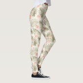 Tropical Hisbiscus Palm Tree Muster Leggings (Rechts)