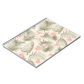 Tropical Hisbiscus Palm Tree Muster Notizblock (Linke Seite)