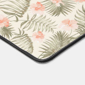 Tropical Hisbiscus Palm Tree Muster Schreibtischunterlage (Ecke)