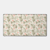 Tropical Hisbiscus Palm Tree Muster Schreibtischunterlage (Vorderseite)