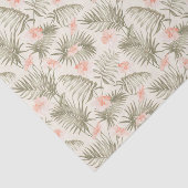 Tropical Hisbiscus Palm Tree Muster Seidenpapier (Ausschnitt)