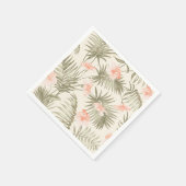 Tropical Hisbiscus Palm Tree Muster Serviette (Ecke)