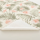 Tropical Hisbiscus Palm Tree Muster Sherpadecke (3/4)