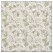 Tropical Hisbiscus Palm Tree Muster Stoff (Muster)