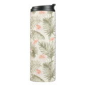 Tropical Hisbiscus Palm Tree Muster Thermosbecher (Nach links gedreht)