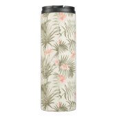 Tropical Hisbiscus Palm Tree Muster Thermosbecher (Rückseite)