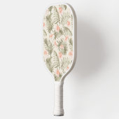 Tropical Hisbiscus Palm Tree Pattern Pickleball Schläger (Links)
