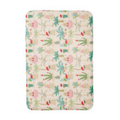 Tropical Holiday Vibes Christmas Pattern Badematte (Vorderseite Vertikal)