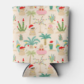 Tropical Holiday Vibes Christmas Pattern Dosenkühler (Vorderseite)