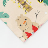 Tropical Holiday Vibes Christmas Pattern Fleecedecke (Ecke)