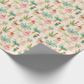 Tropical Holiday Vibes Christmas Pattern Geschenkpapier (Ecke)