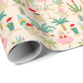 Tropical Holiday Vibes Christmas Pattern Geschenkpapier (Rolleneckpunkt)
