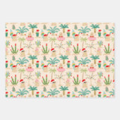 Tropical Holiday Vibes Christmas Pattern Geschenkpapier Set (Vorderseite 2)