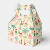 Tropical Holiday Vibes Christmas Pattern Geschenkschachtel (Rückseite)