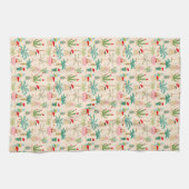 Tropical Holiday Vibes Christmas Pattern Geschirrtuch (Horizontal)