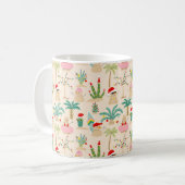 Tropical Holiday Vibes Christmas Pattern Kaffeetasse (Vorderseite Links)