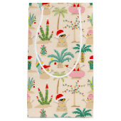 Tropical Holiday Vibes Christmas Pattern Kleine Geschenktüte (Vorderseite)