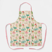 Tropical Holiday Vibes Christmas Pattern Schürze (Vorderseite)