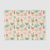 Tropical Holiday Vibes Christmas Pattern Seidenpapier (Vorderseite)