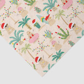 Tropical Holiday Vibes Christmas Pattern Seidenpapier (Ausschnitt)