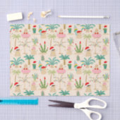 Tropical Holiday Vibes Christmas Pattern Seidenpapier (Handwerk)