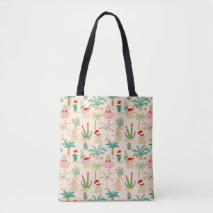 Tropical Holiday Vibes Christmas Pattern Tasche