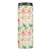 Tropical Holiday Vibes Christmas Pattern Thermosbecher (Rückseite)